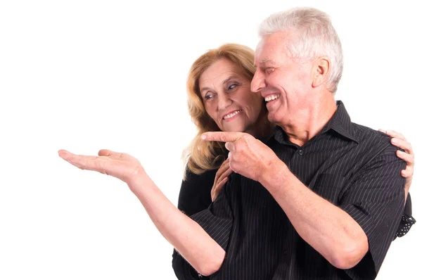 Bejaarde echtpaar poseren — Stockfoto