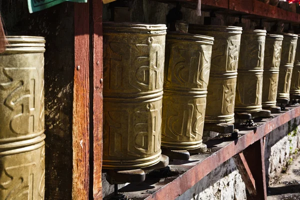 stock image Tibet: prayer wheels