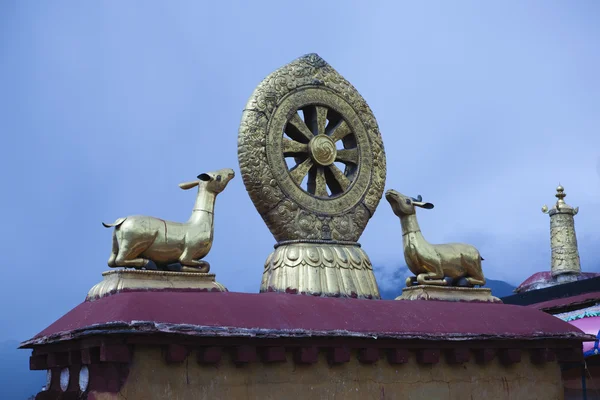 Tibet: dharma hjulet — Stockfoto