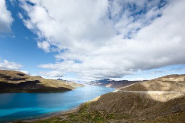 Tibet: lake yamdrok yumtso clipart