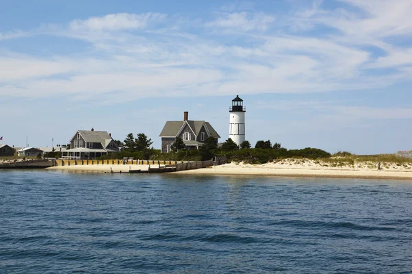 stock image Cape cod: houses by the sea