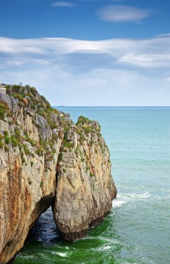 Cliff at Castro Urdiales clipart