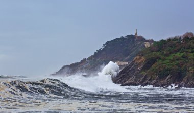 Storm at Donostia clipart