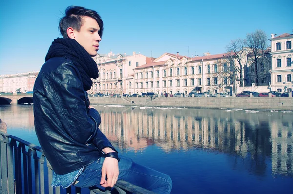 Portrait of thoughtful young man — Stock Photo, Image