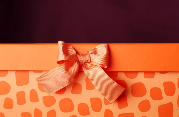 Orange gift box — Stock Photo, Image