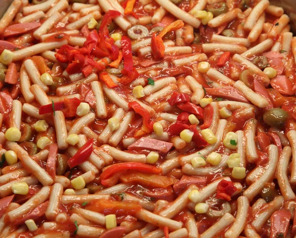 意大利面和香肠 — 图库照片