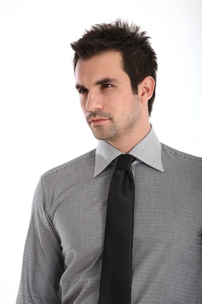 Bonito homem de camisa e gravata — Fotografia de Stock