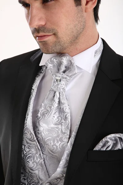 Groom in white background — Stock Photo, Image