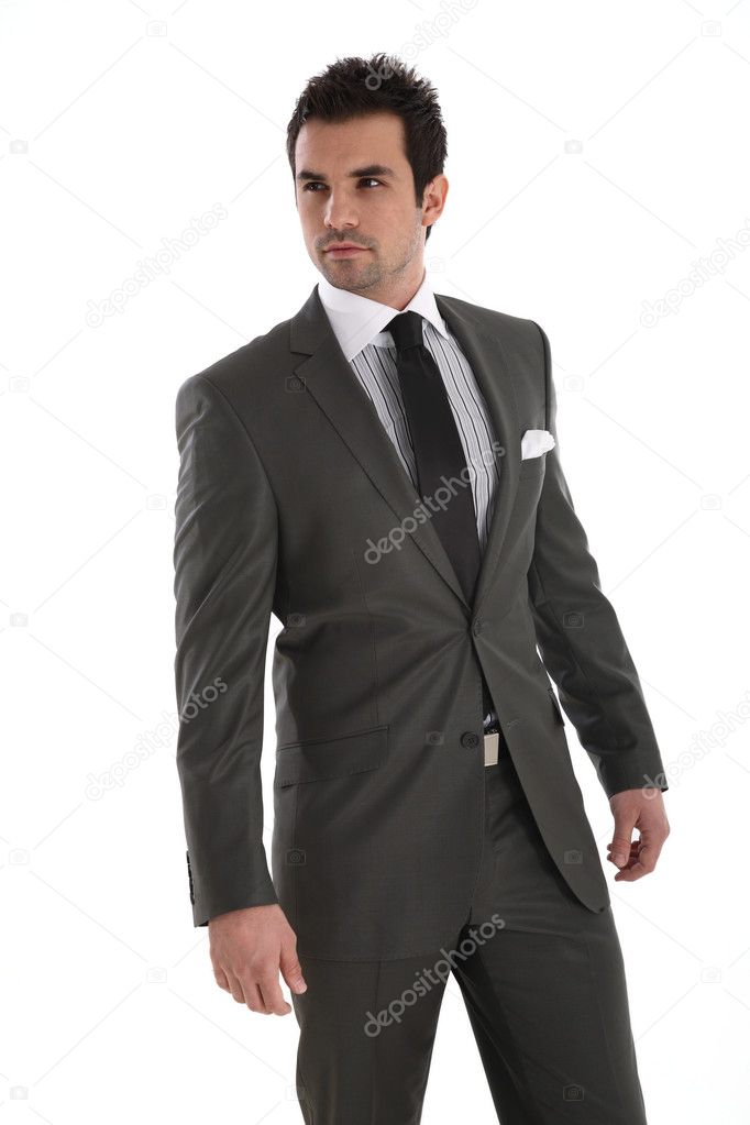 Elegant handsome man in suit