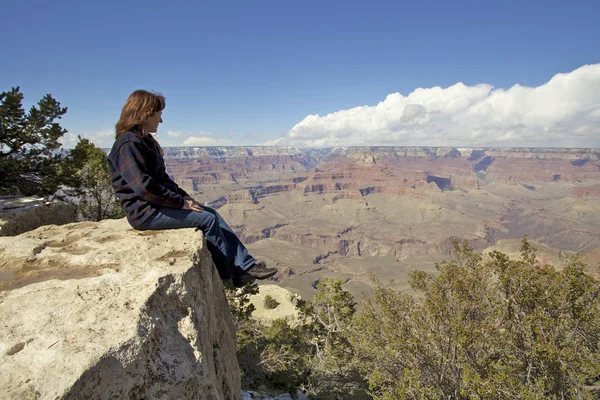 Contemplação do Grand Canyon — Fotografia de Stock