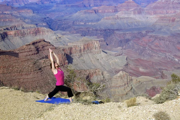 Grand Canyon Yoga Stretch — Stock Photo, Image