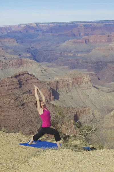 Grand Canyon Yoga Stretching Pose — Stock Photo, Image