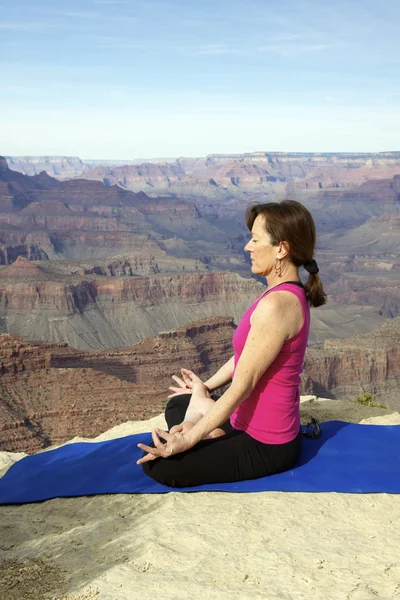 Grand canyon meditatie — Stockfoto