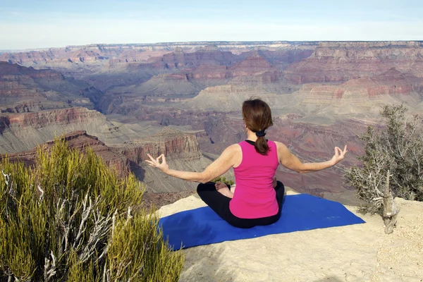 Grand canyon jóga — Stock fotografie