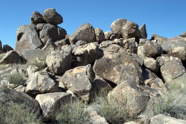 Boulder manzara çöl