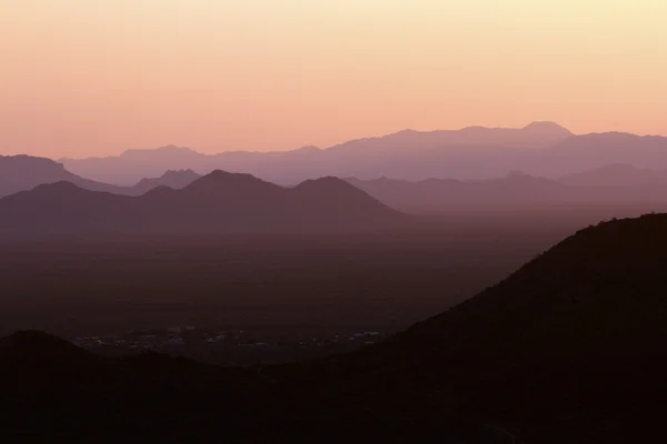 stock image Mountain Ridges Layered at Sunset