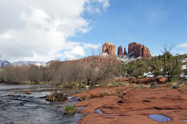 Red Rock Crossing in Winter — Stock Photo, Image