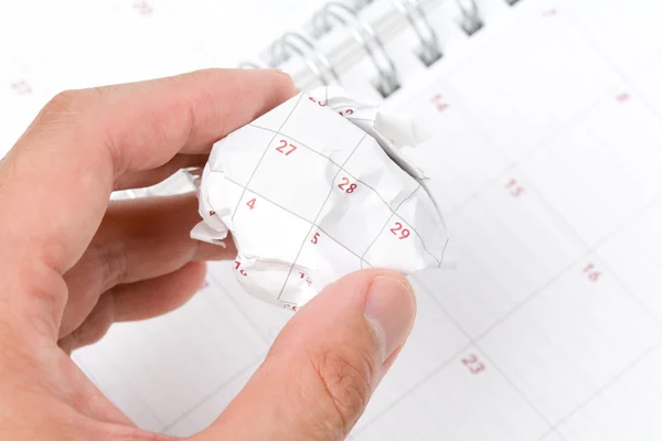 Calendário bola de papel — Fotografia de Stock