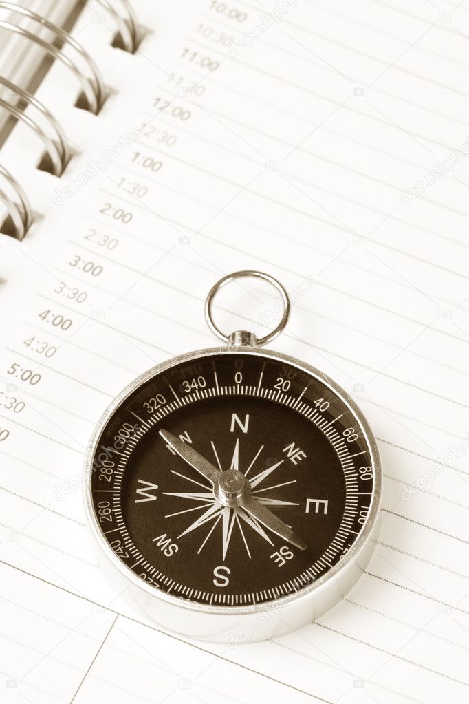 Calendar agenda and compass