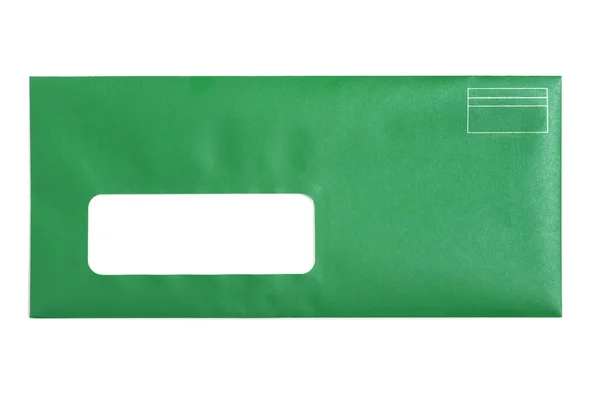 Зелений вікно конверта — стокове фото