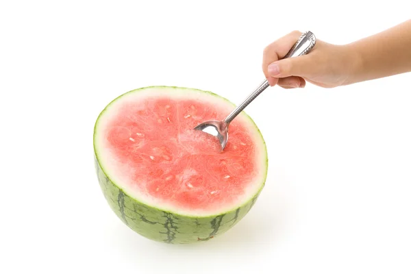 Pitloze watermeloen — Stockfoto