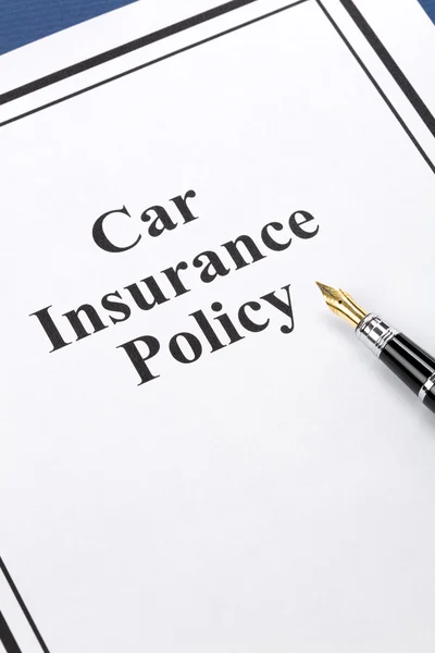 汽车保险政策 — 图库照片