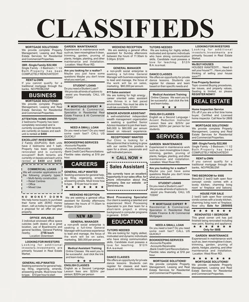 Classified Ad — Stock Photo, Image