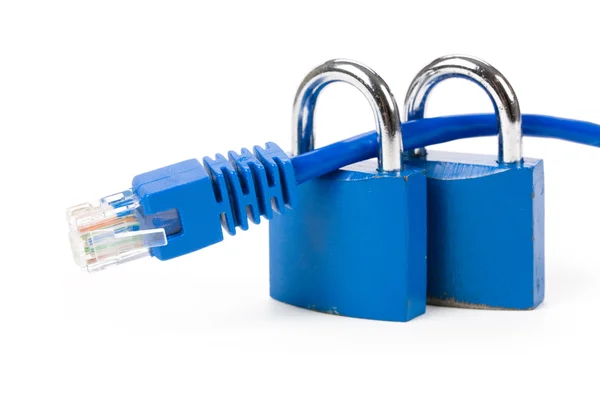 Blokada i sieci kablowej — Zdjęcie stockowe