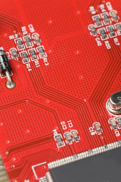 Red Circuit Board — Stock Photo, Image