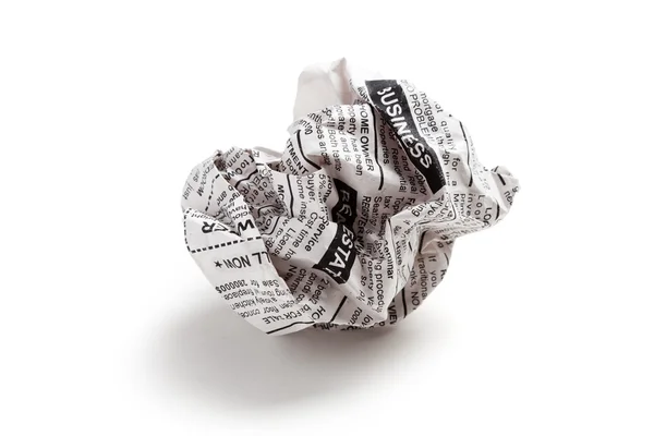 Newspaper ball — Stock Photo, Image