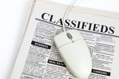 Classified Ad and computer mouse clipart