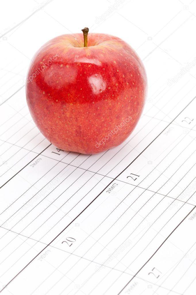 Red apple and Calendar