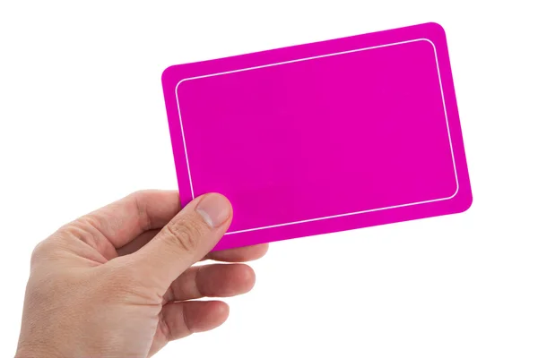 Růžová prázdná karta — Stock fotografie
