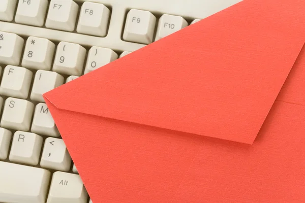 Email vermelho — Fotografia de Stock