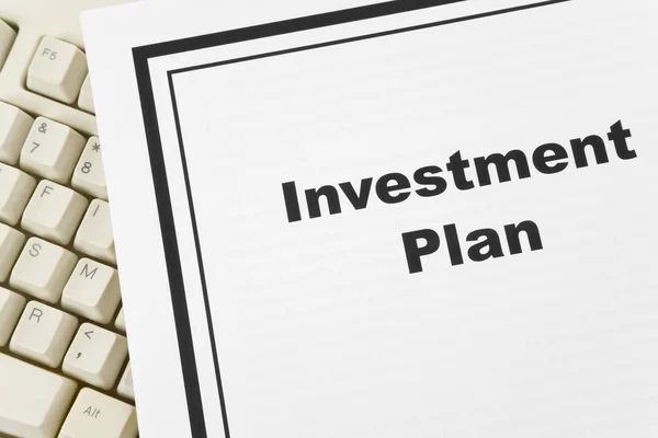 Investeringsplan — Stockfoto