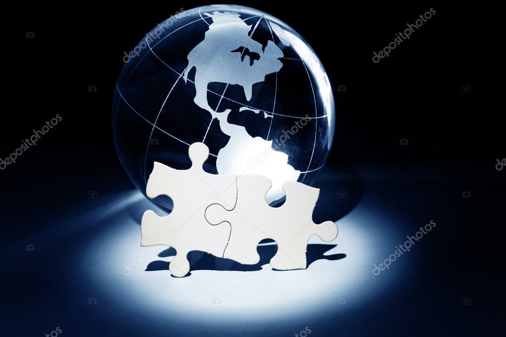 Globe and White Puzzle