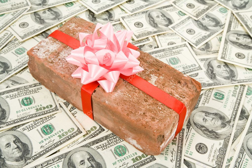 Prank gift and dollars