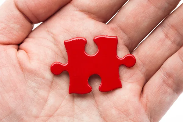 Červená puzzle — Stock fotografie