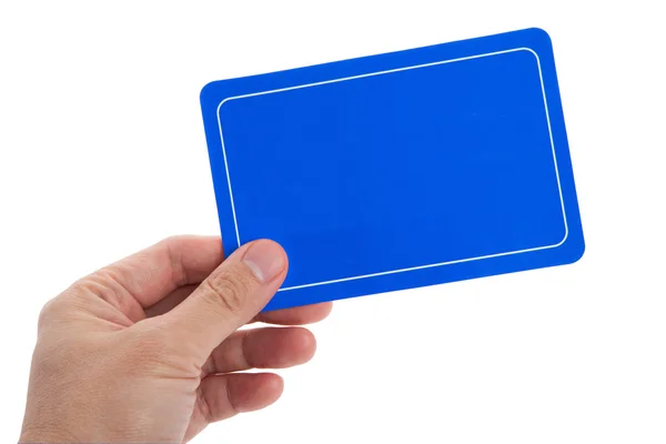 Tarjeta azul en blanco —  Fotos de Stock