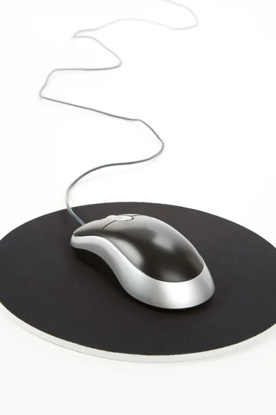Počítačová myš a podložka — Stock fotografie