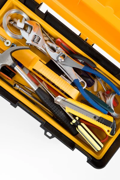 Boîte à outils jaune — Photo