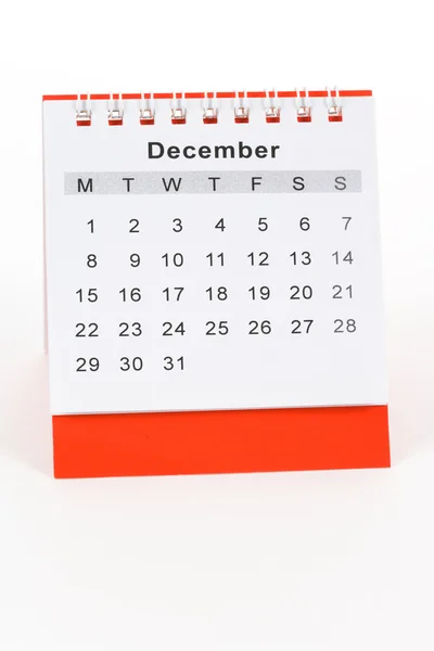 12 月的日历 — 图库照片