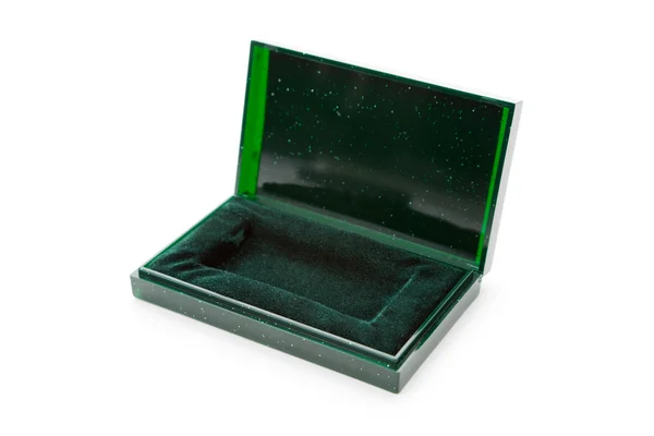 Caixa de jóias verde — Fotografia de Stock