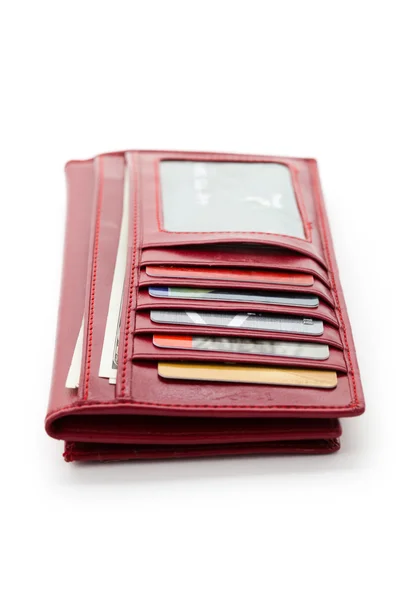 Κόκκινο πορτοφόλι — Φωτογραφία Αρχείου
