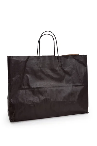 黒い紙のショッピング バッグ — ストック写真
