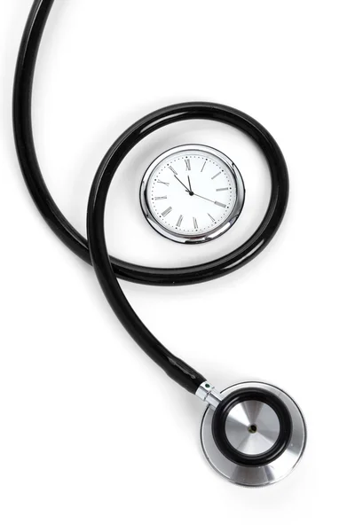 Stetoscopio e orologio — Foto Stock