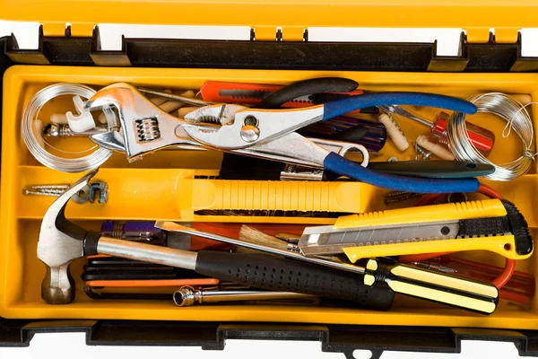 Caja de herramientas amarilla — Foto de Stock