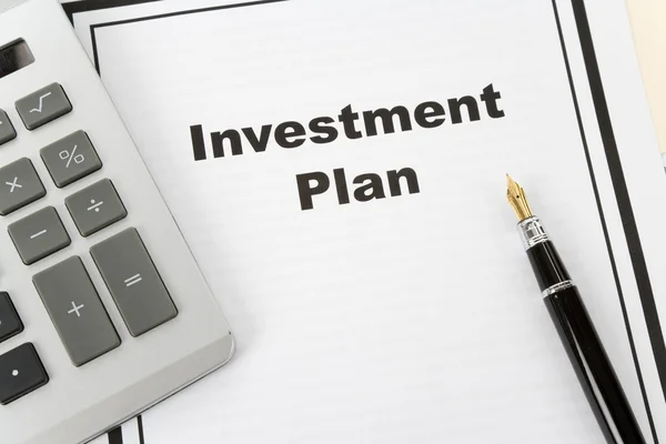 Інвестиційний план — стокове фото