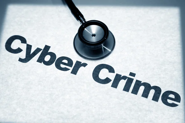 Estetoscópio e Cibercriminalidade — Fotografia de Stock