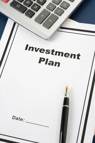 Beruházási terv — Stock Fotó